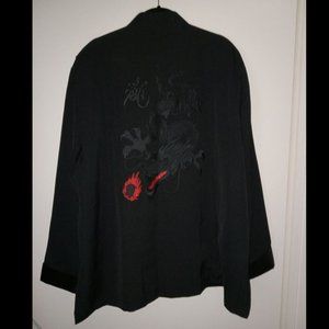 Silver Dragon Asian Jacket XXL